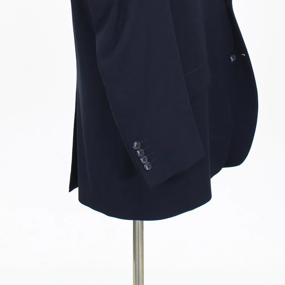 Croft & Barrow 42R Navy Solid 2-Button Sport Coat Blazer Jacket T653